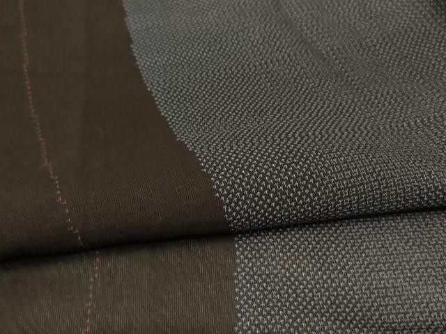 平和屋着物*夏物 本場大島紬 夏大島 よろけ縞 ロング丈 正絹 逸品 AABA6553jd