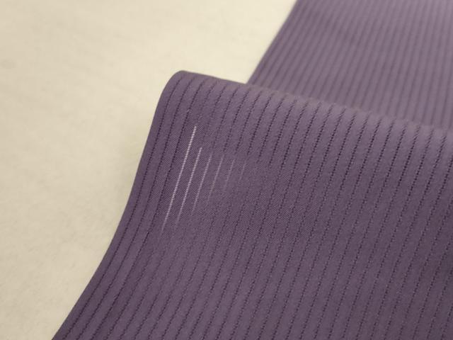 平和屋着物*夏物 色無地 縦絽 鳩羽色 正絹 逸品 AABA6584jd