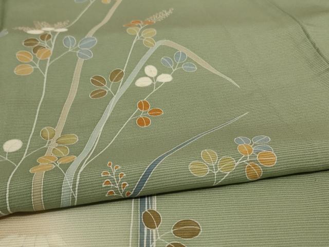 平和屋着物*夏物 訪問着 絽 枝葉文 正絹 逸品 AABA6585jd