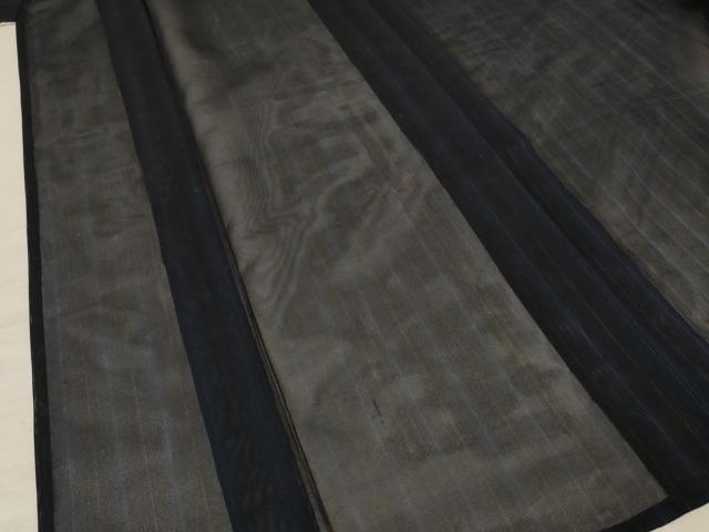 平和屋着物*夏物 小紋 紗 縞 正絹 逸品 AABA6594jd
