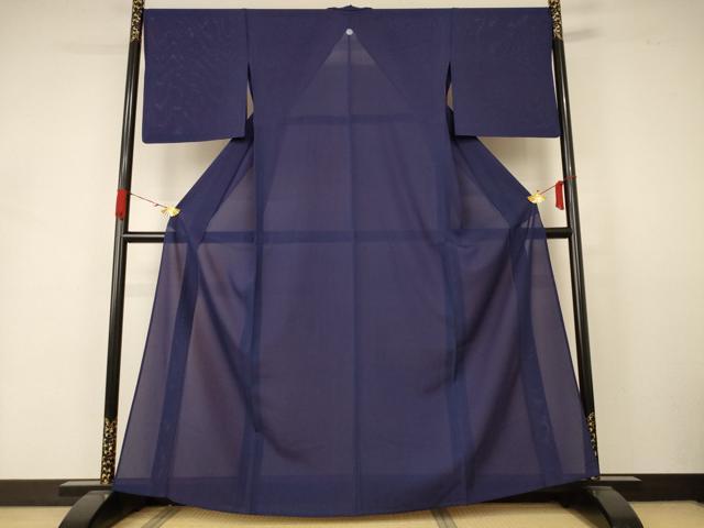 平和屋着物*夏物 色無地 絽 濃鼠色 正絹 逸品 AABA6616jd