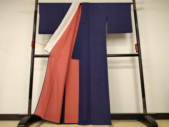 平和屋着物*夏物 色無地 絽 濃鼠色 正絹 逸品 AABA6616jd