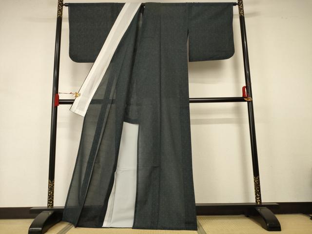 平和屋着物*夏物 本場大島紬 夏大島 花菱文 正絹 逸品 AABA6618jd