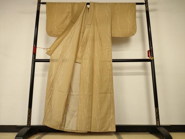 平和屋着物*夏物 小紋 変わり縞 洗える着物 AABA6621jd