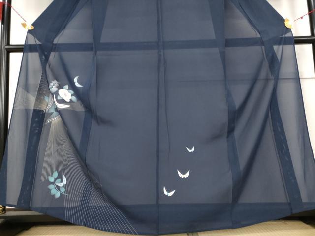 平和屋着物*夏物 訪問着 絽 花蝶文 金彩 正絹 逸品 AABA6838st