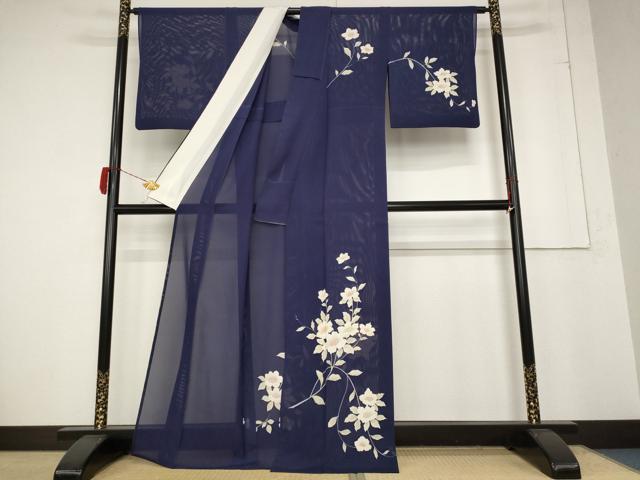 平和屋着物*夏物 訪問着 絽 枝花文 正絹 逸品 AABA6839st