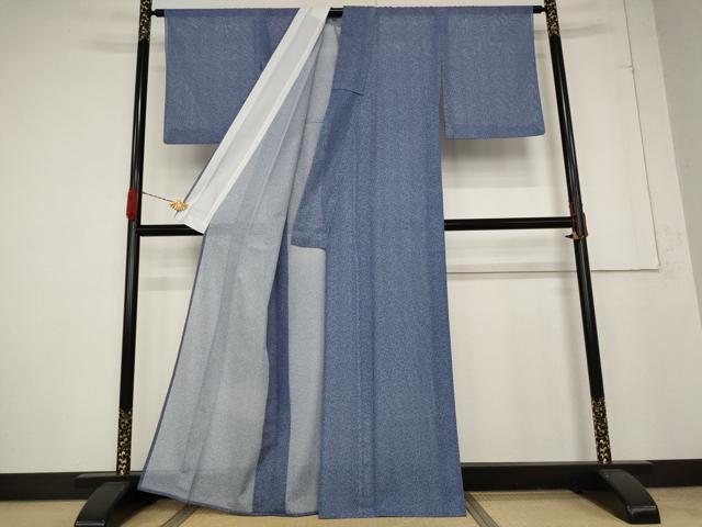 平和屋着物*夏物 江戸小紋 絽 霰文 洗える着物 AABA6868st