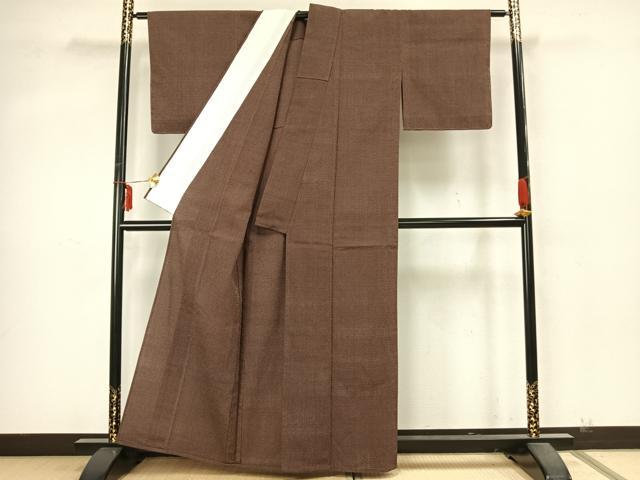 平和屋着物▽本塩沢 単衣 蚊絣 正絹 逸品 未使用 AABA7412fy