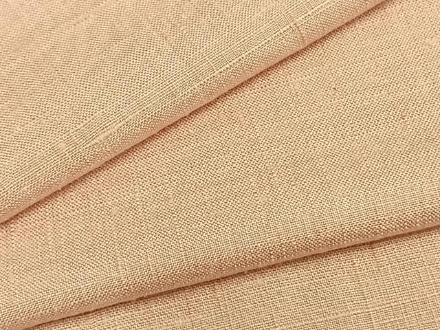平和屋着物▽上質な紬 単衣 色無地 洗柿色 正絹 逸品 未使用 AABA7438fy