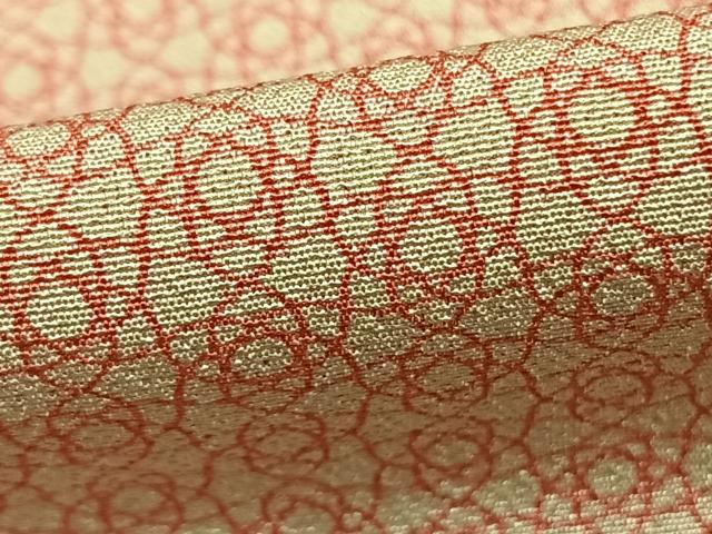 平和屋着物▽上質な小紋 単衣 幾何学花文 正絹 逸品 未使用 AABA7530fy