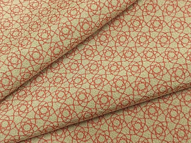 平和屋着物▽上質な小紋 単衣 幾何学花文 正絹 逸品 未使用 AABA7530fy