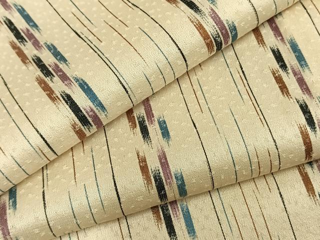 平和屋着物▽上質な小紋 単衣 間道 正絹 逸品 AABA7575fy