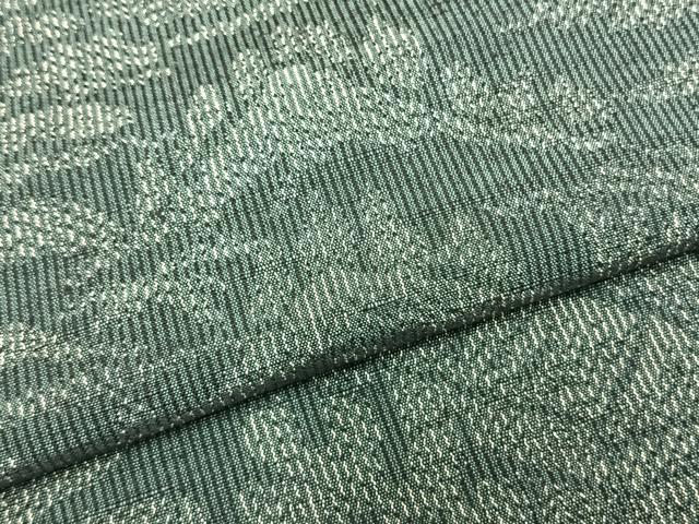 平和屋着物▽上質な紬 単衣 風景文 正絹 逸品 AABA7593fy