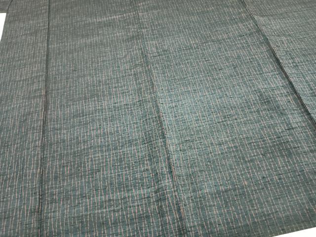 平和屋着物▽上質な紬 単衣 立涌文 正絹 逸品 AABA7627fy