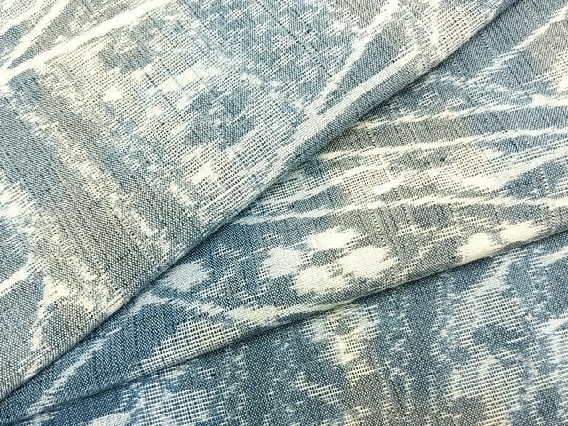 平和屋着物▽上質な紬 単衣 切嵌花文 正絹 逸品 AABA7697fy