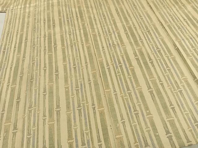 平和屋着物▽本場大島紬 単衣 竹 正絹 逸品 AABA7723fy