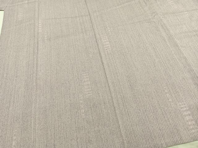 平和屋着物▽お召 単衣 縞 正絹 逸品 AABA7791fy