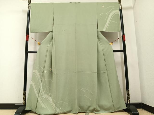 平和屋着物●訪問着 絞り 舞花文 金彩 正絹 逸品 AABA7810ph
