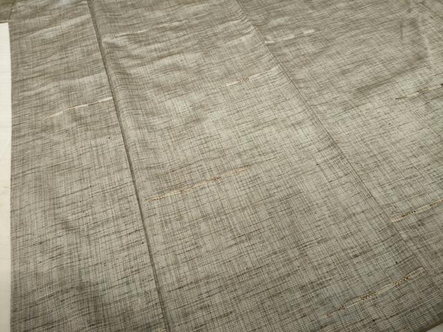 平和屋着物●上質な紬 段違い文 めがね織 正絹 逸品 AABA7924ck