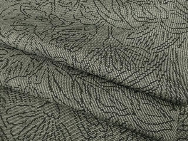 平和屋着物●本場大島紬 カタス9マルキ 草花文 正絹 逸品 AABA7971ck