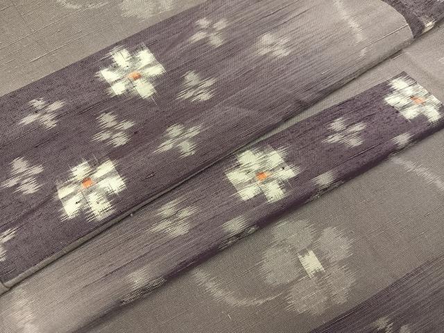 平和屋着物●上質な紬 花尽くし 正絹 逸品 AABA8212ph