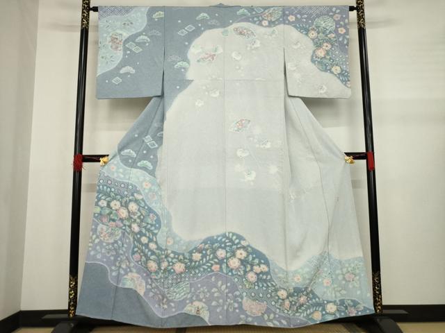 平和屋着物●訪問着 作家物 辻が花 絞り 正絹 逸品 AABA8250ck