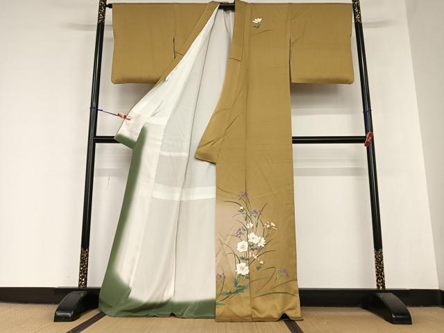 平和屋着物●訪問着 草花文 正絹 逸品 AABA8793zg