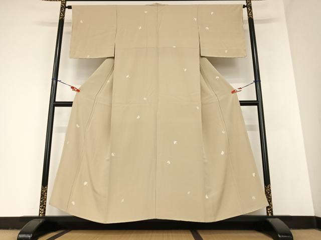 平和屋着物●上質な小紋 たんぽぽ 金彩 正絹 逸品 AABA8808zg