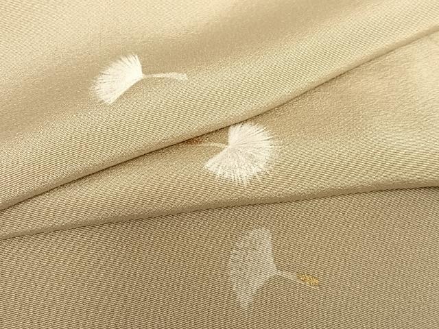 平和屋着物●上質な小紋 たんぽぽ 金彩 正絹 逸品 AABA8808zg