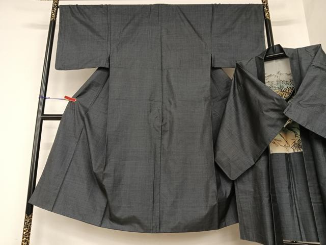平和屋着物●男性 本場大島紬 アンサンブル 100亀甲 総詰め 正絹 逸品 AABA8810zg