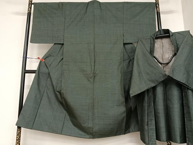 平和屋着物●男性 本場大島紬 アンサンブル 100亀甲 総詰め 正絹 逸品 AABA8820zg