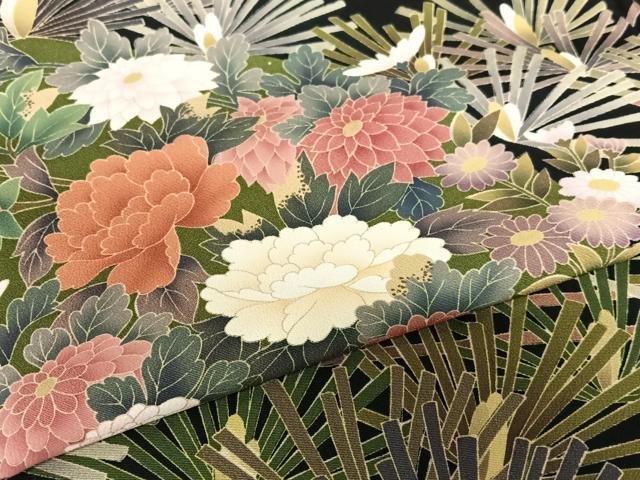 平和屋着物●豪華黒留袖 作家物 梅松花文 正絹 逸品 AABA8824zg
