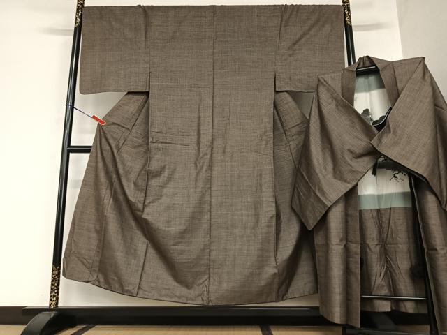 平和屋着物●男性 本場大島紬 アンサンブル 120亀甲 総詰め 正絹 逸品 AABA8828zg