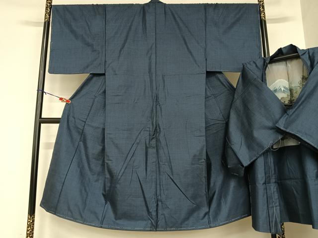 平和屋着物●男性 本場大島紬 アンサンブル 100亀甲 総詰め 正絹 逸品 AABA8841zg