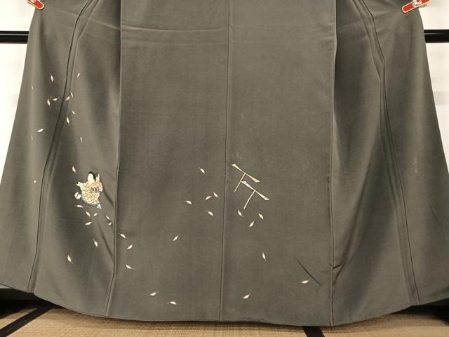 平和屋着物●京童人形絵師 高橋翠延 訪問着 童子 正絹 逸品 AABA8851zg