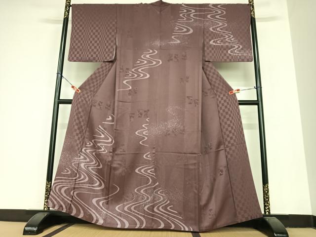 平和屋着物●訪問着 流水文 正絹 逸品 AABA8853zg