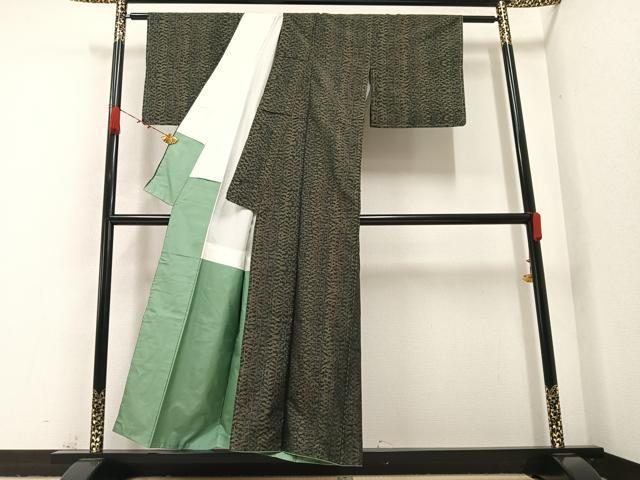平和屋着物●本場大島紬 草木文 正絹 逸品 AABA8919ph