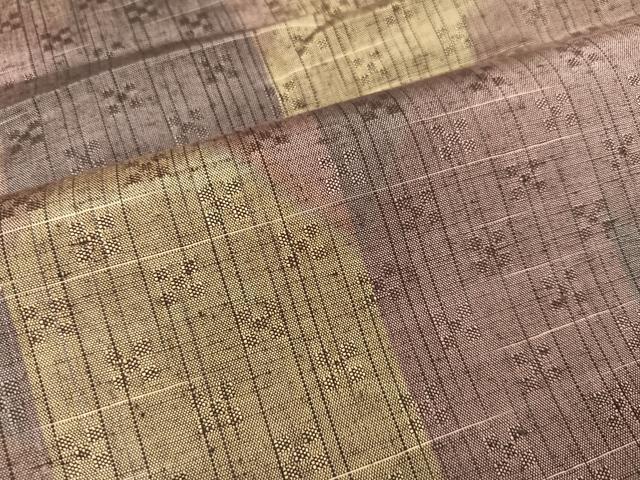 平和屋着物●上質な紬 幾何学文様 正絹 逸品 未使用 AABA8926ph