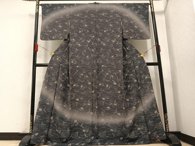 平和屋着物●訪問着 刺繍 松かさ 暈し染め 正絹 逸品 AABA8930ph