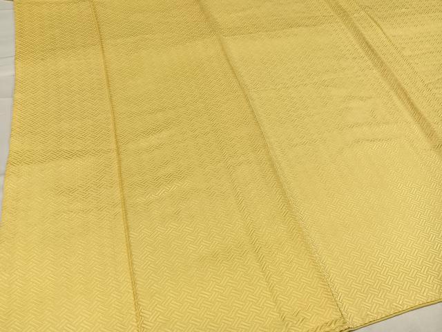 平和屋着物●上質な色無地 紋意匠 卵色 正絹 逸品 AABA8956ph