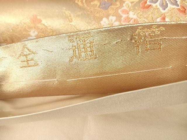 平和屋着物◎六通柄袋帯 唐織 舞花文 正絹 逸品 AABA9069yx
