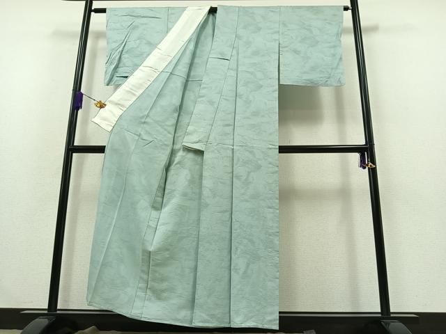 平和屋着物▽上質な色無地 単衣 立波地紋 瓶覗色 正絹 逸品 AABA9126jh