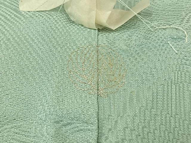 平和屋着物▽上質な色無地 単衣 立波地紋 瓶覗色 正絹 逸品 AABA9126jh