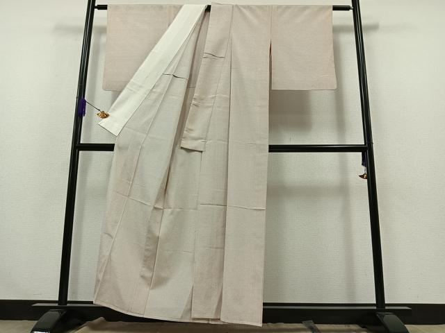 平和屋着物▽本塩沢 単衣 蚊絣 正絹 逸品 AABA9136jh