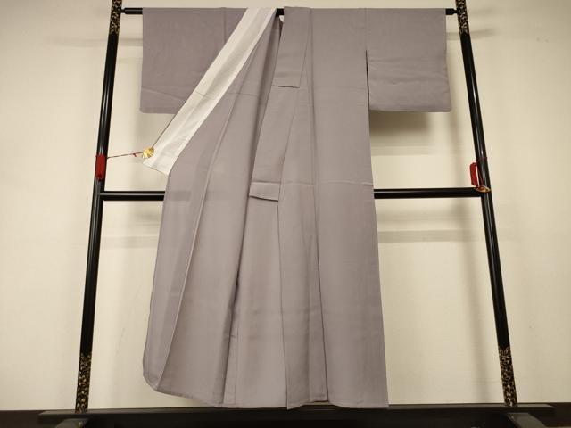 平和屋着物*夏物 色無地 絽 茶鼠色 洗える着物 AABA9281jd