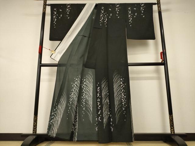 平和屋着物*夏物 訪問着 絽 枝葉文 洗える着物 AABA9293jd