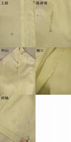平和屋着物*夏物 小紋 絽 草花文 洗える着物 AABA9300jd