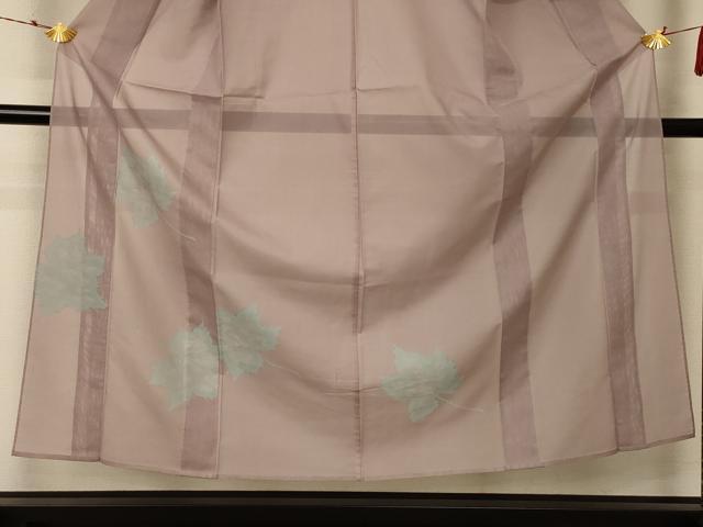 平和屋着物*夏物 訪問着 紗 舞葉文 正絹 逸品 AABA9303jd