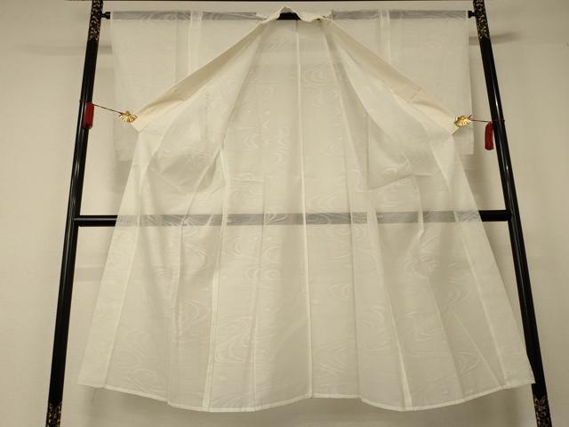 平和屋着物*夏物 長襦袢 流水紋紗 象牙色 正絹 逸品 AABA9311jd