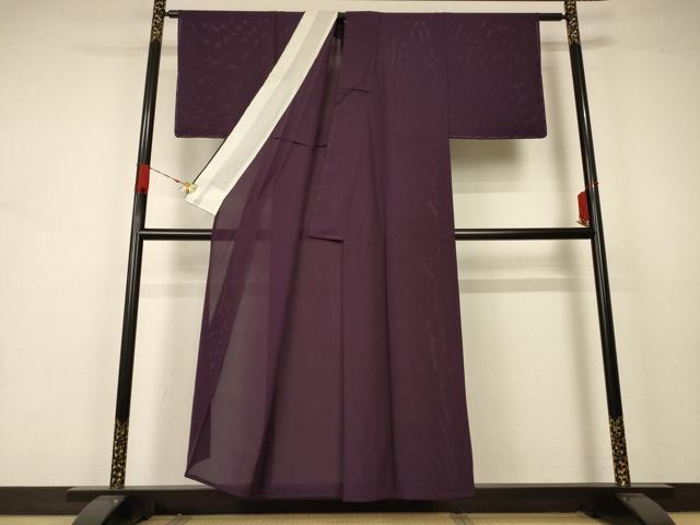 平和屋着物*夏物 色無地 絽 似せ紫色 正絹 逸品 未使用 AABA9317jd